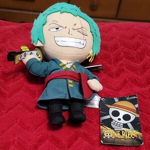 Onepiece Plush Toy, Roronoa Zoro Swordsman, Anime Character.